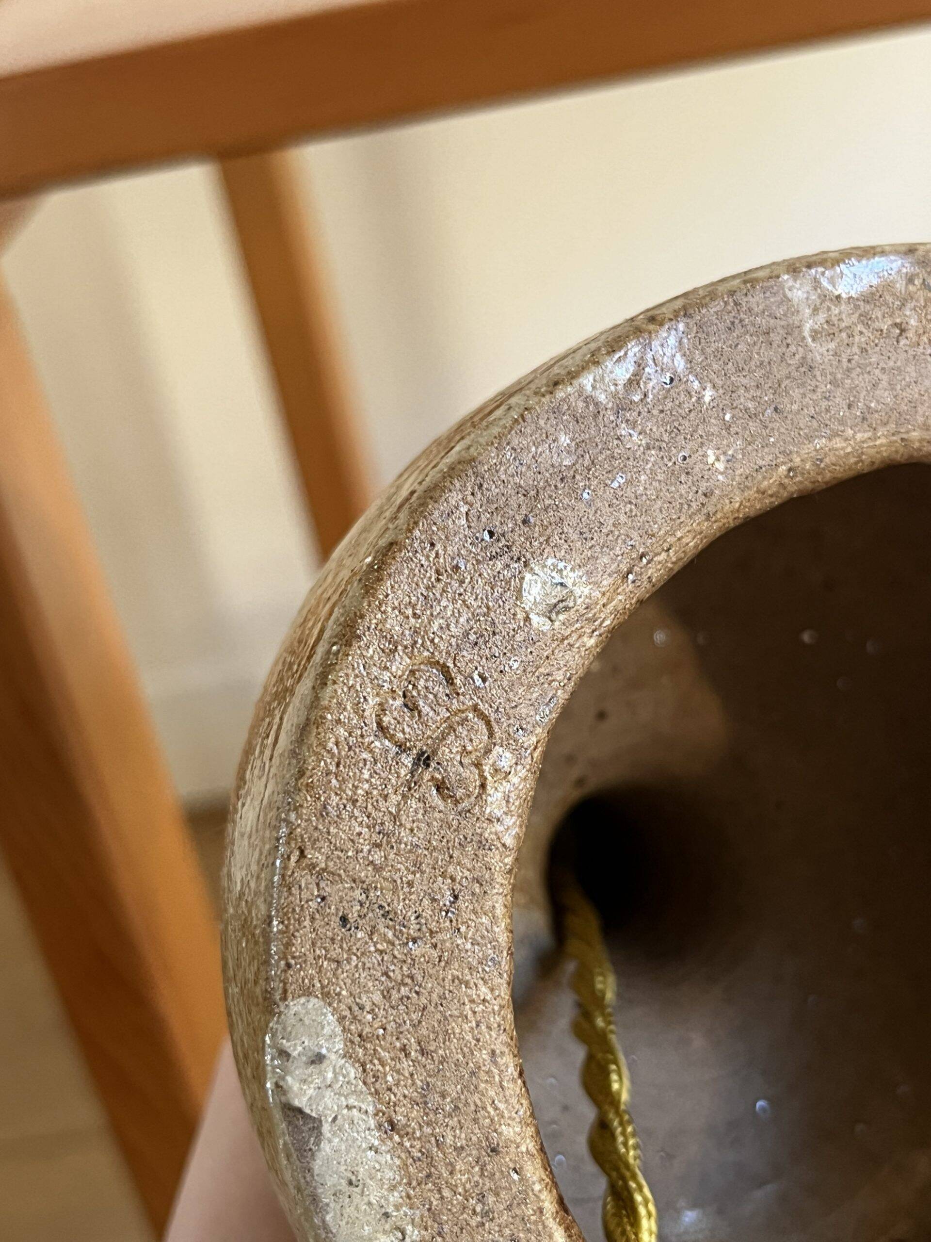 Mini signed stoneware lamp