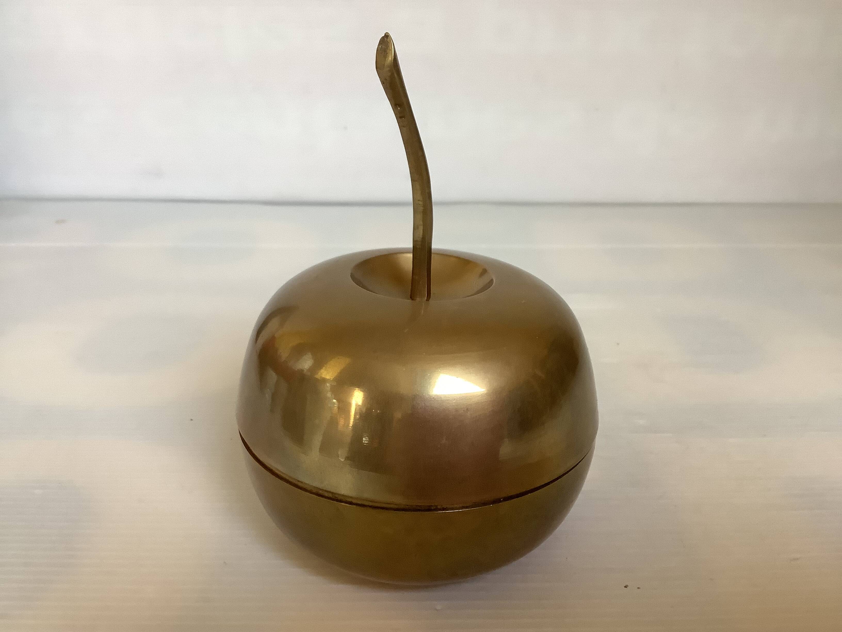 Brass apple catchall box