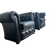 Set of 2 sturdy Chesterfield single/club seats