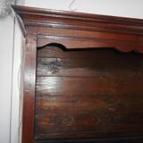 Rustic wooden shelf with three trays