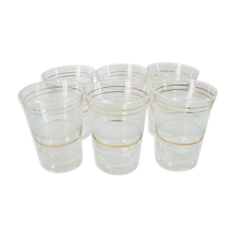 6 verres gobelets granités
