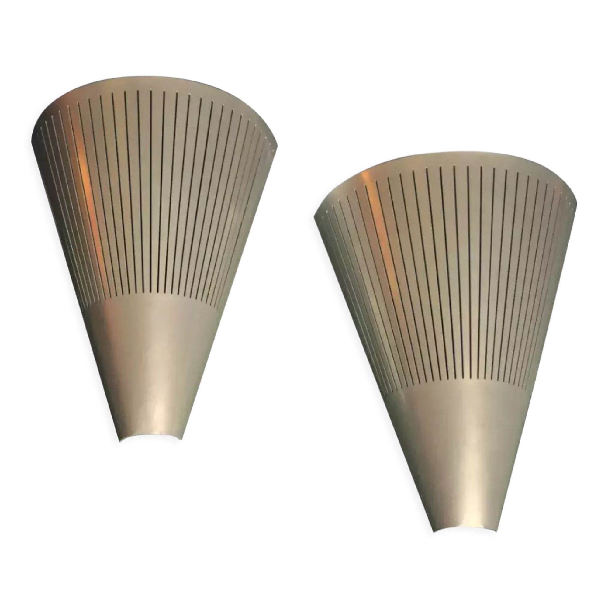 Pair of vintage conical wall lamps, Sweden 1970