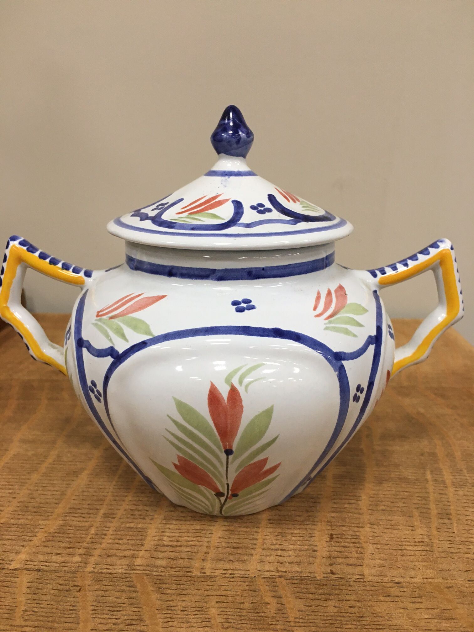 Sugar pot HB Henriot Quimper