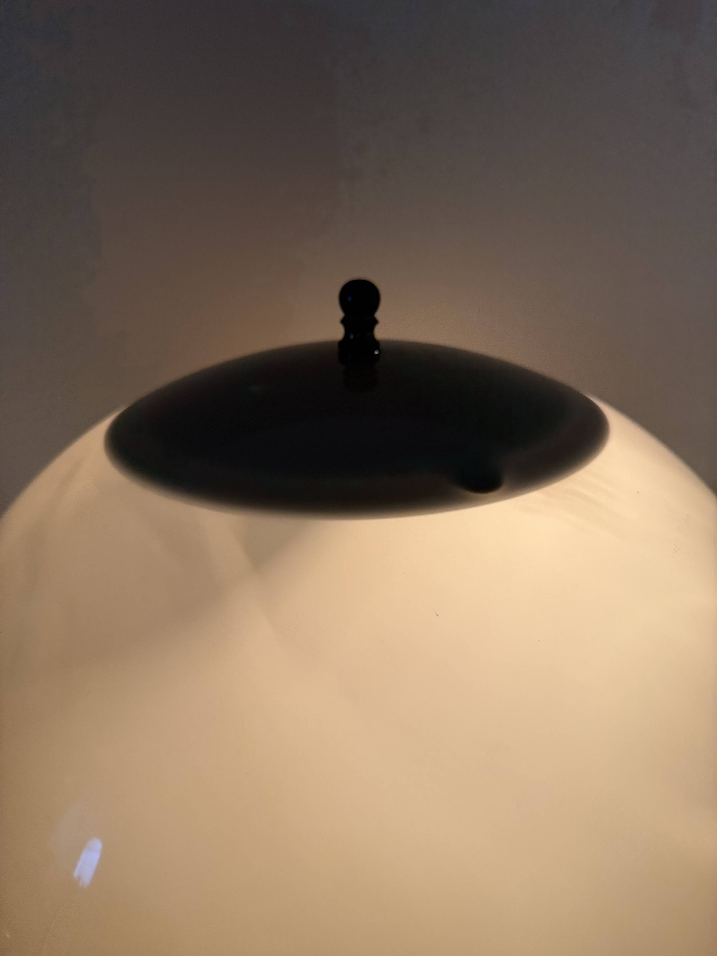 Vintage Mushroom table lamp with gold metal base , 1970s