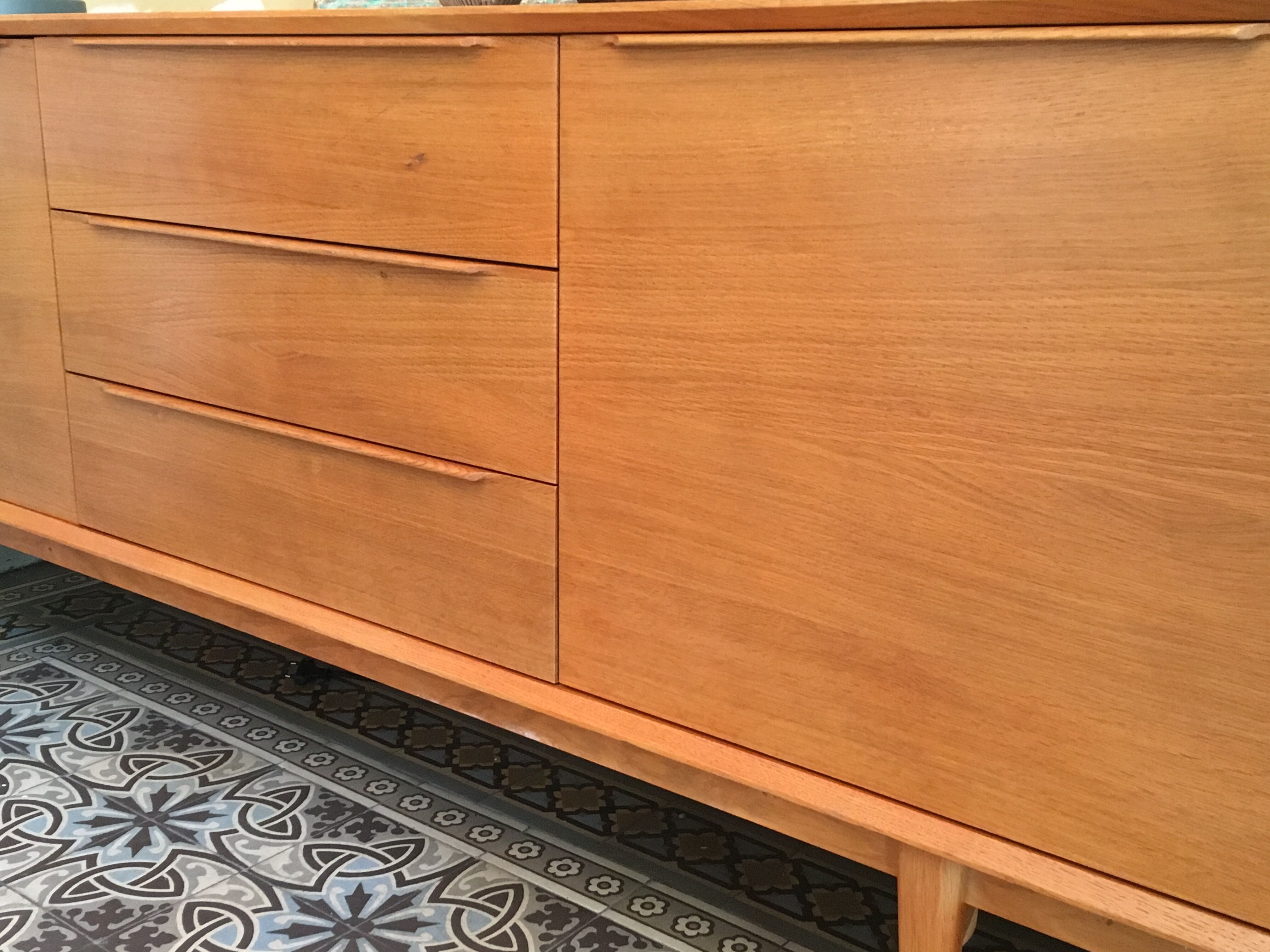 Scandinavian enfilade in light wood