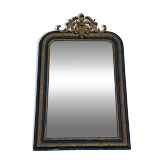 Miroir époque Napoléon III en bois et stuc