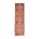 Turkish vintage geometric pattern red runner rug