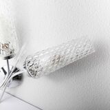 Double wall lamp 1960 chrome and glass and transparent tip