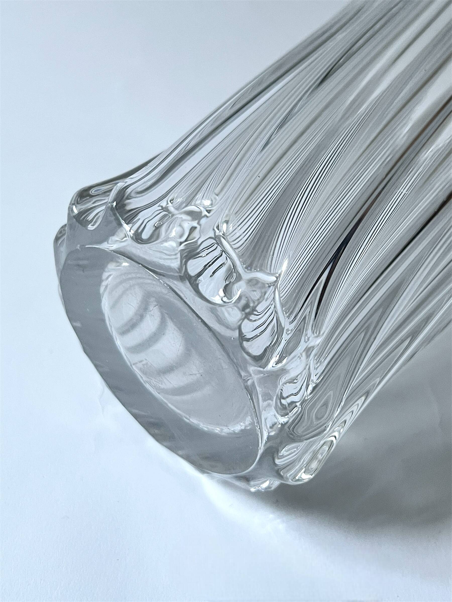 Large crystal vase from Vannes, French crystal factory, 1970