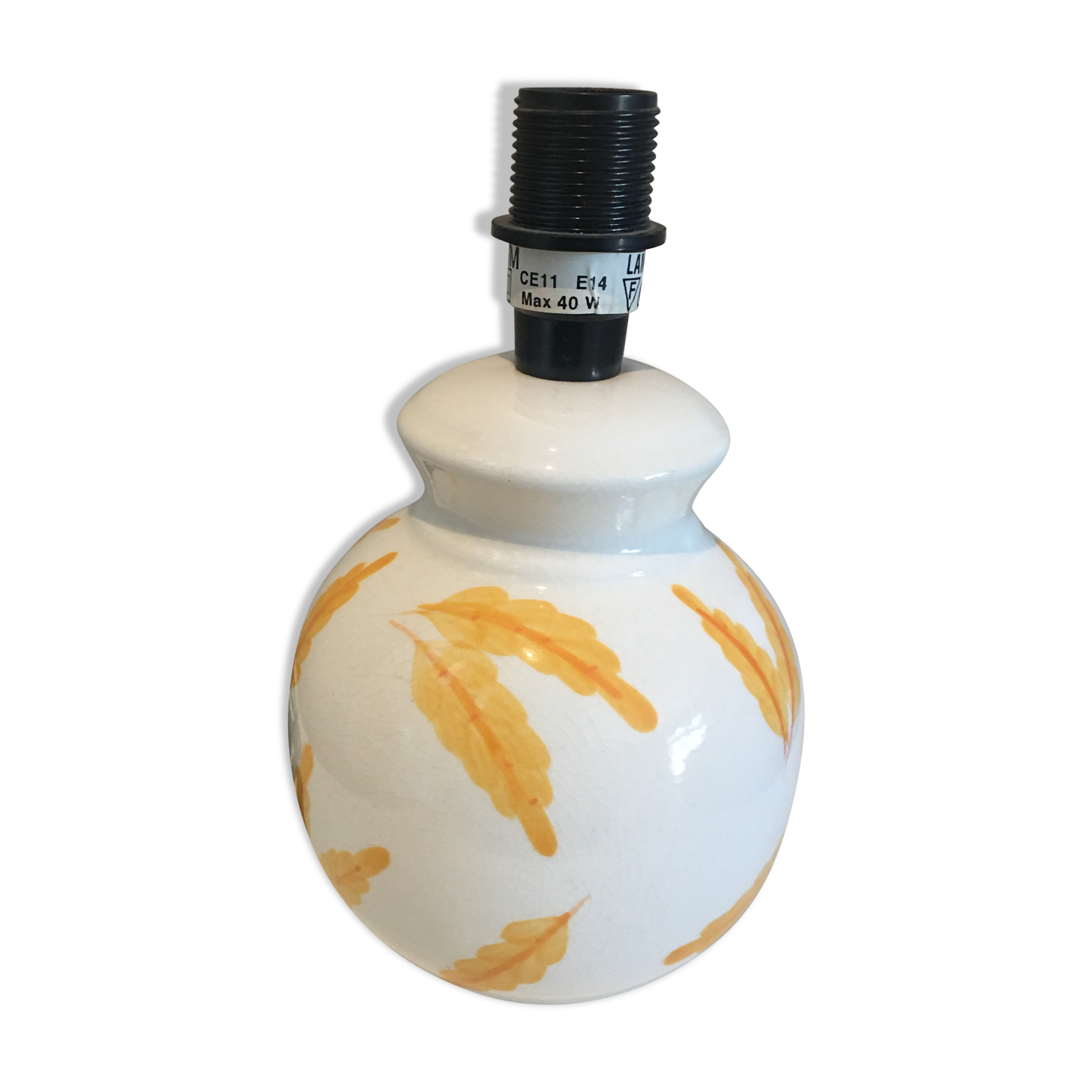 Pied de lampe « feuilles »