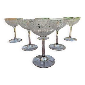 Lot de 6 coupes à champagne