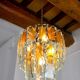 Zero Quattro chandelier brown cut glass Murano Italy 1970