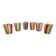 Set of 6 Contemporary Multicolored Murano Style Glasses