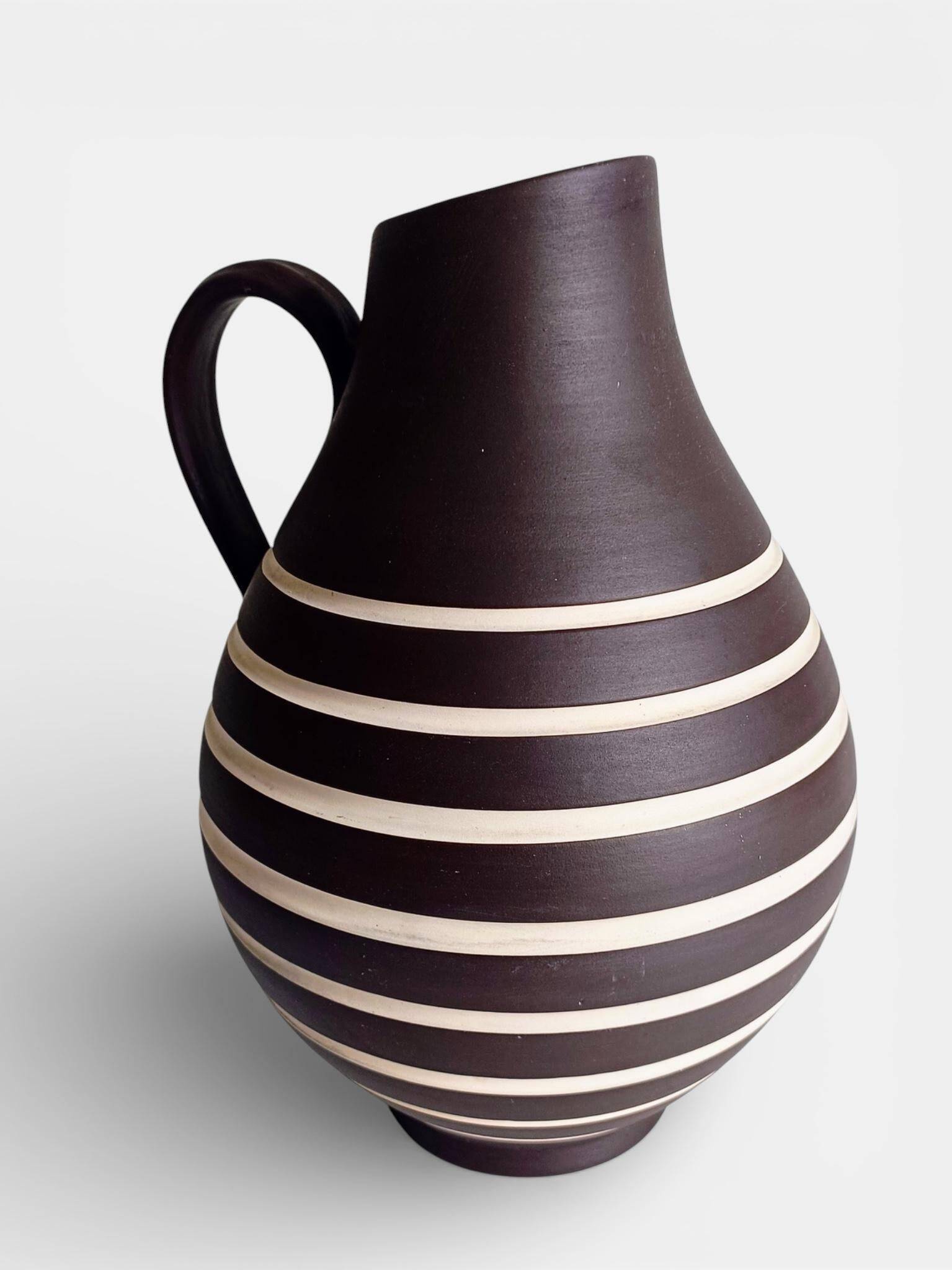 Mid-Century Modern Terracotta Pitcher by AKRU, West Germany, 1950s