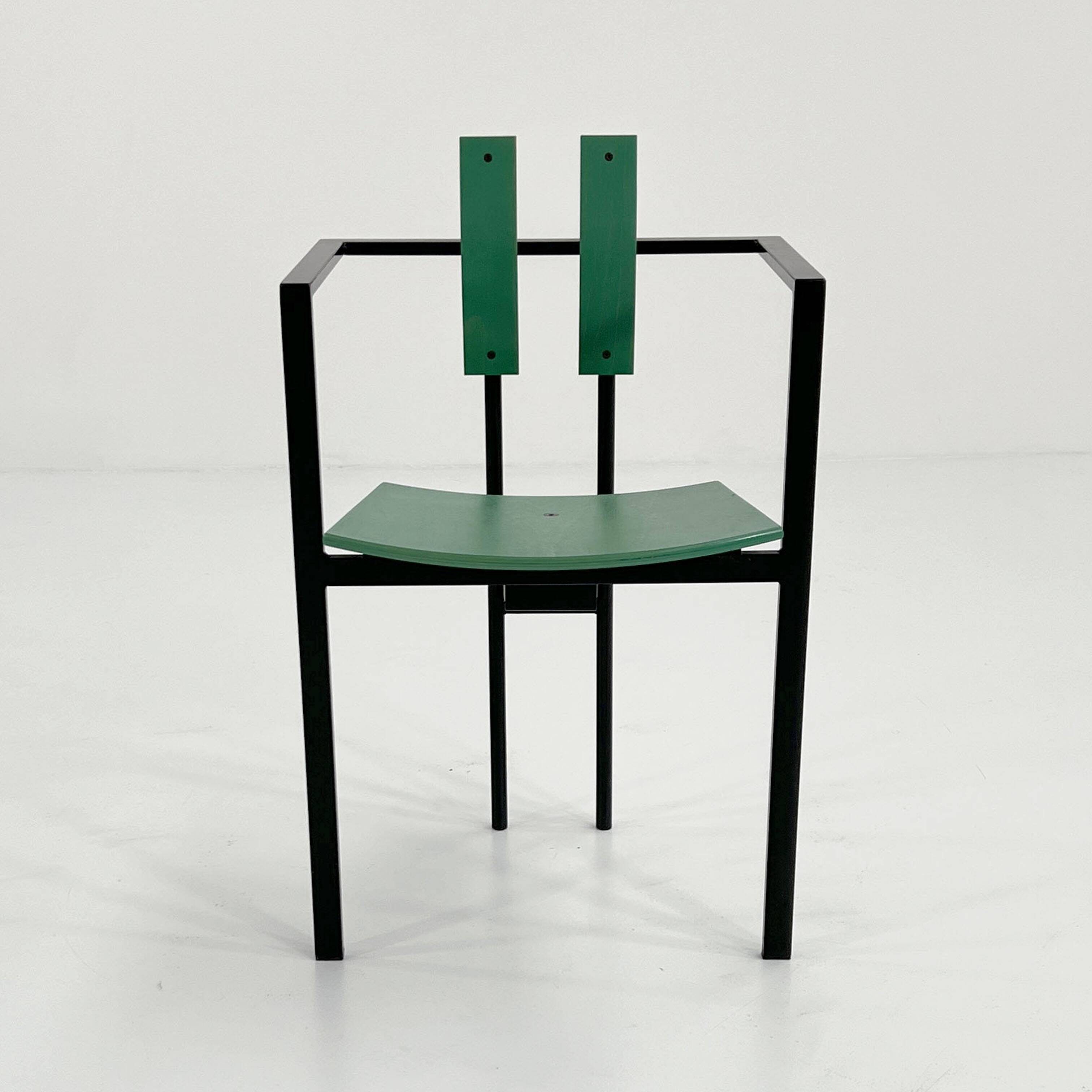 Set of 4 postmodern trix chairs by Karl Friedrich Förster, 1980
