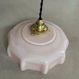 Old pink opaline pendant light