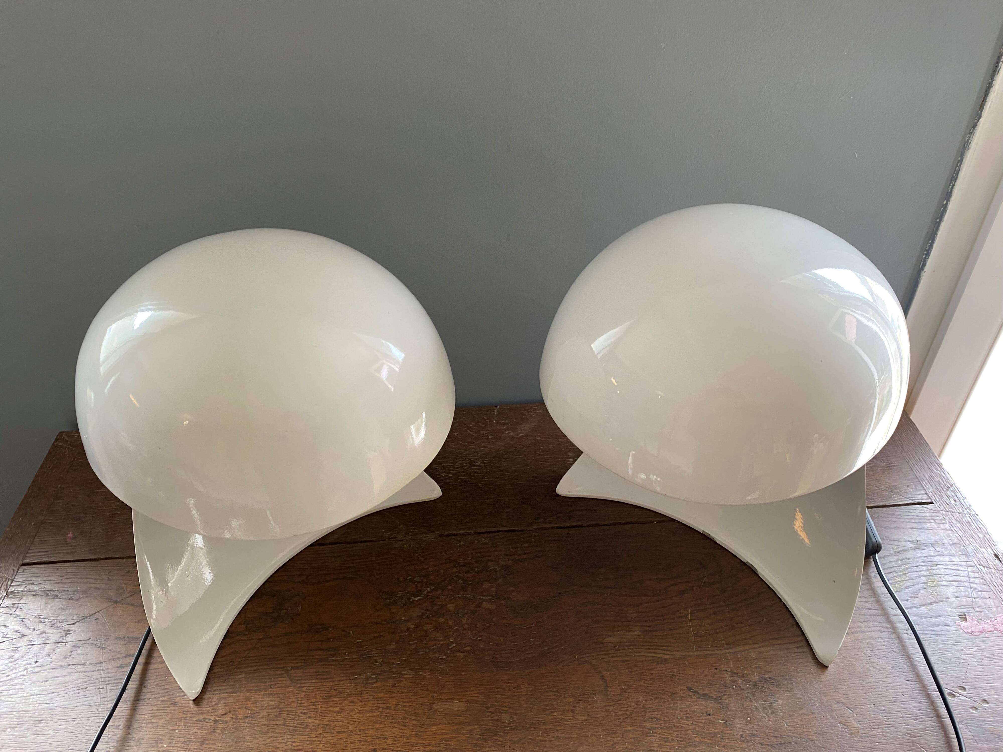 Pair of Dania lamps by Dario Tognon for Artemide vintage 1969
