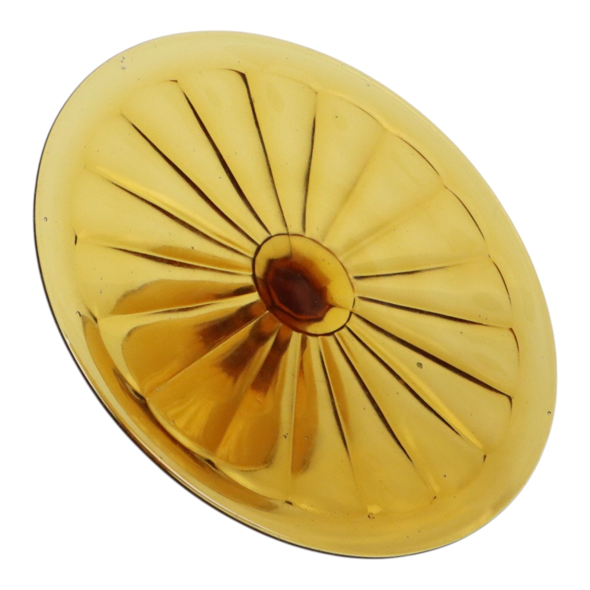 Amber Art Deco Cake Platter / Pastry Dish – Depression Glass