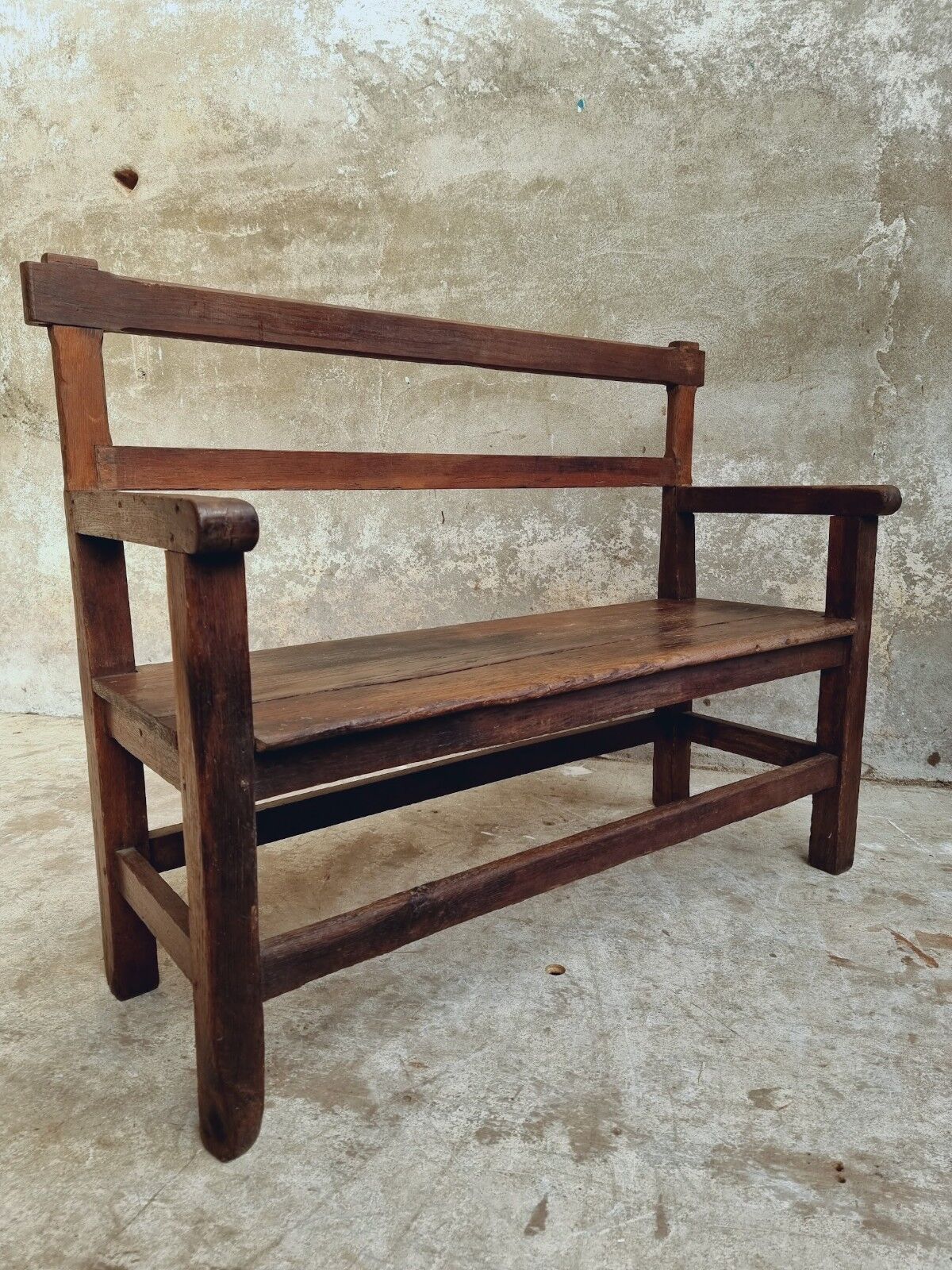 Antique oak bench hall bench 105 cm