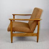 GFM-142 Armchair in Coral Gold Bouclé attributed to Edmund Homa, 1970s