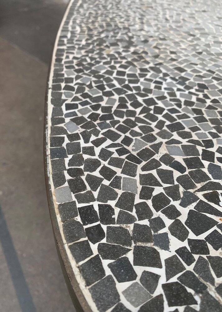 Table basse mosaïque allemande du milieu du siècle par Berthold Müller Oerlinghausen, années 1960