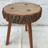 Raw wood stool
