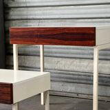 Scandinavian side table or bedside table for Interlubke in rosewood and melamine, design Germany 1970