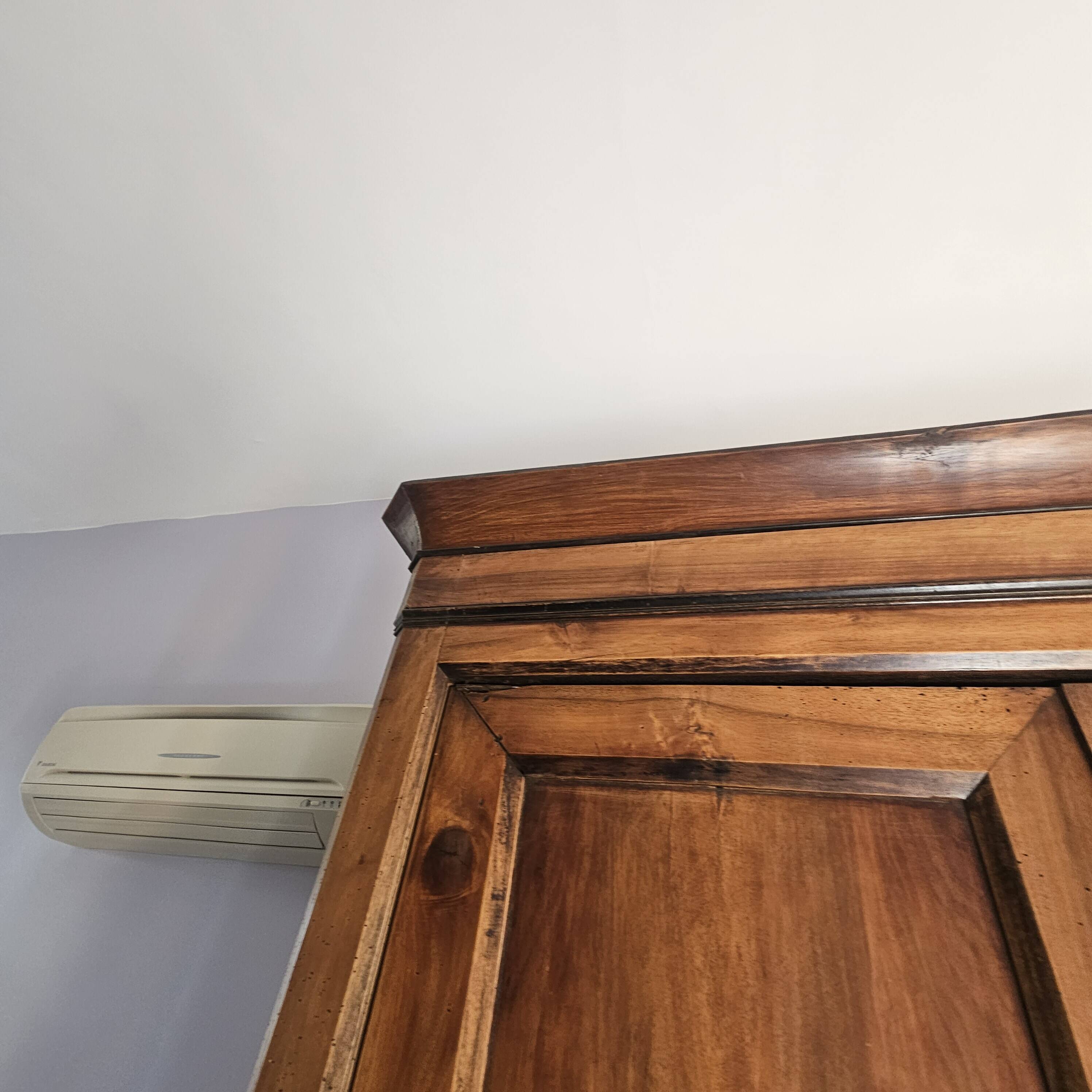 Walnut wardrobe, late 19th century