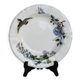 Assiette creuse porcelaine de Gien série "L'Oiseau poète"