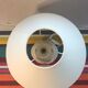 Old Moustiers ceramic lamp with white lamp shade