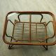 Rattan and glass coffee table