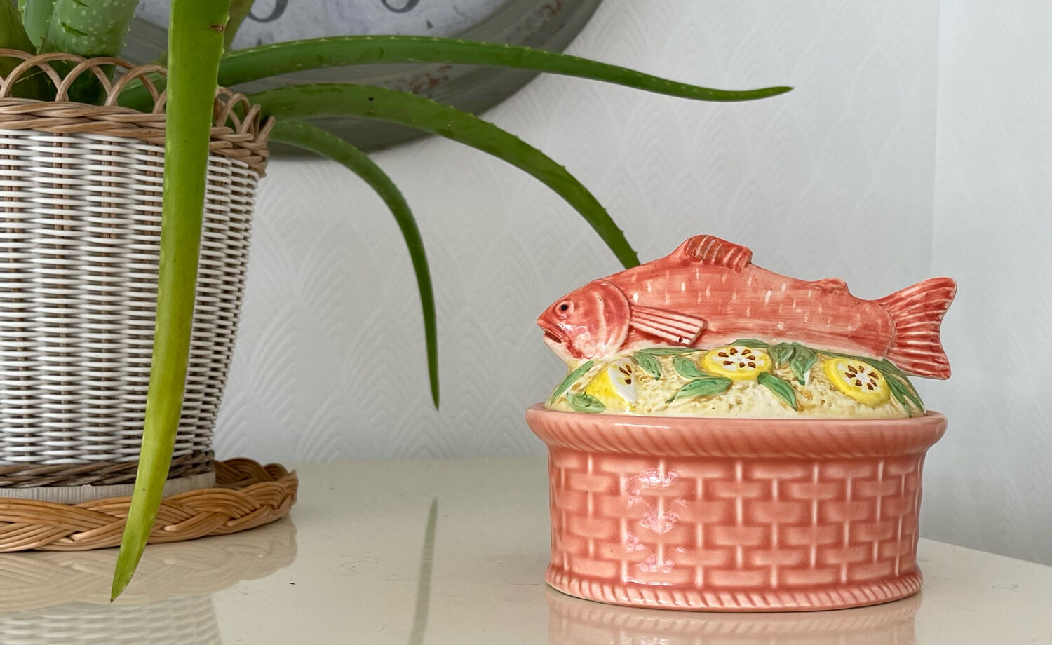 Terrine dish in slip