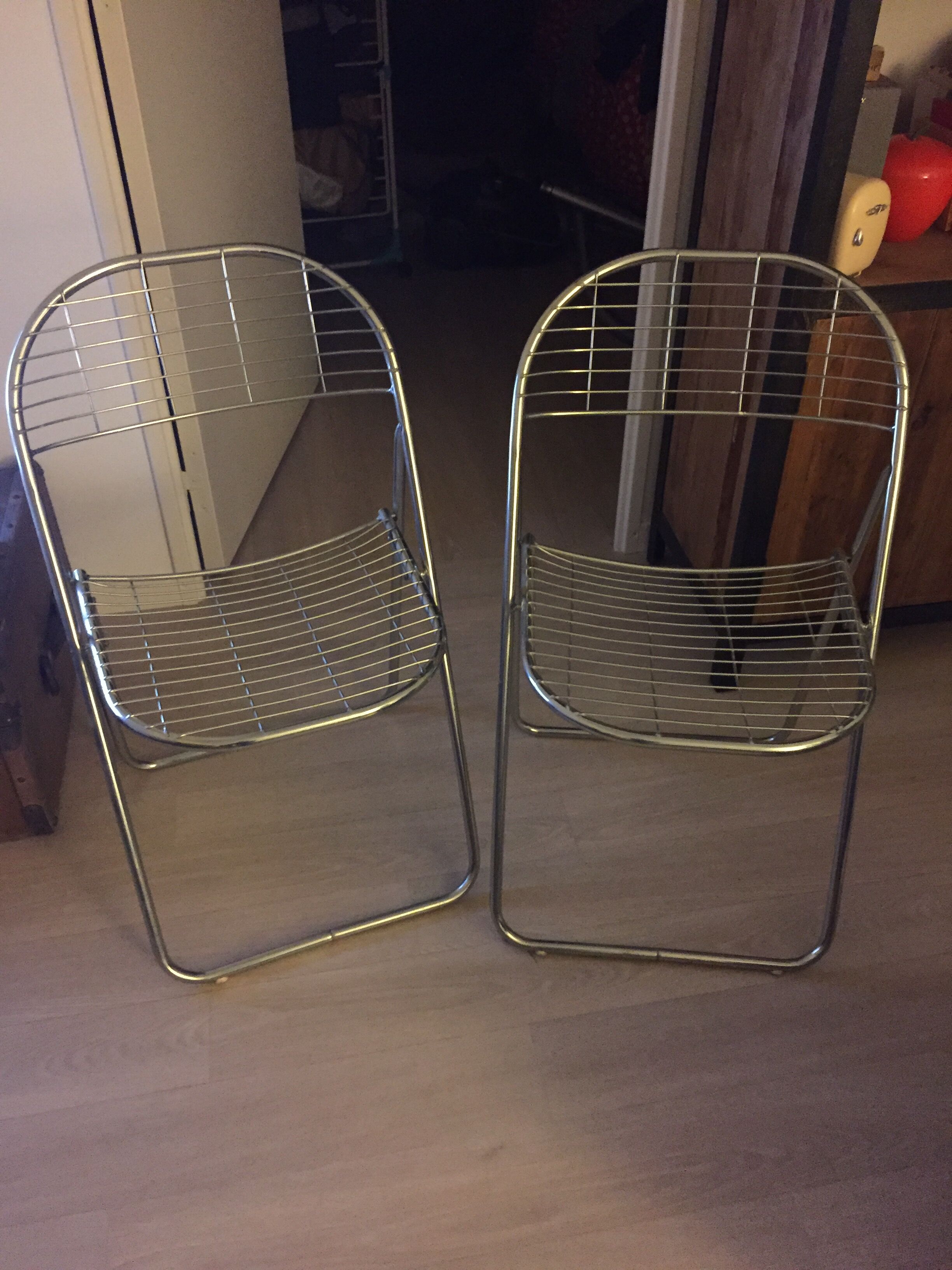 Paire de chaises pliantes