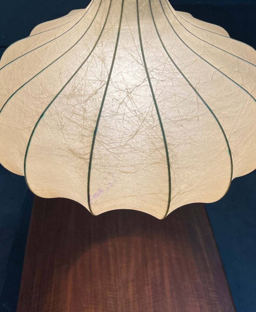 Modern mid-century Cocoon pendant lamp by Friedel Wauer for Goldkant Leuchten, Germany, 1960s.