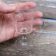 Glass 19th century crystal liqueur engraved with monogram acid