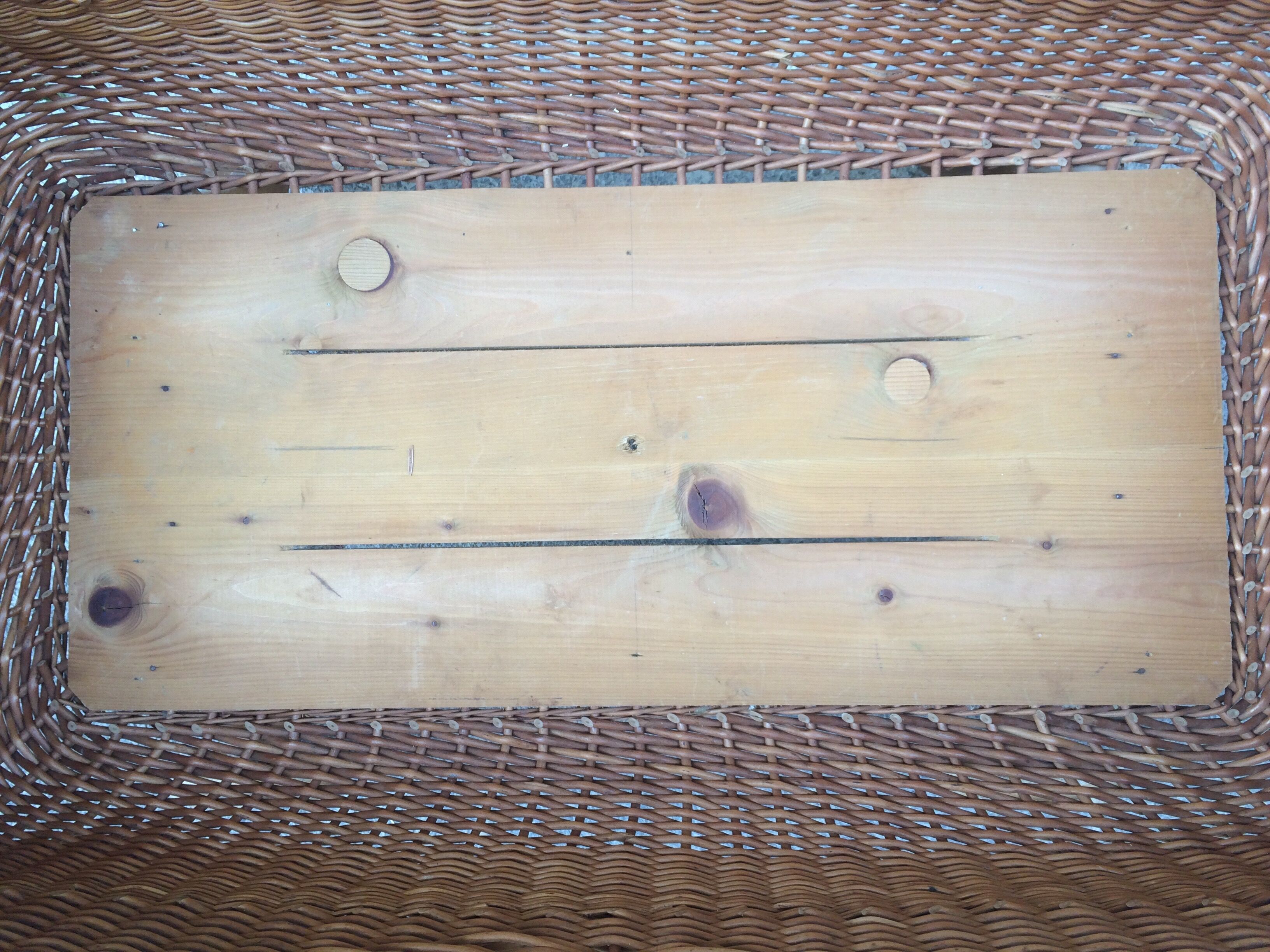 Large cradle wicker vintage organic mattress with "sound"