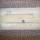 Large cradle wicker vintage organic mattress with "sound"