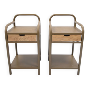 Paire de chevets vintage - beige