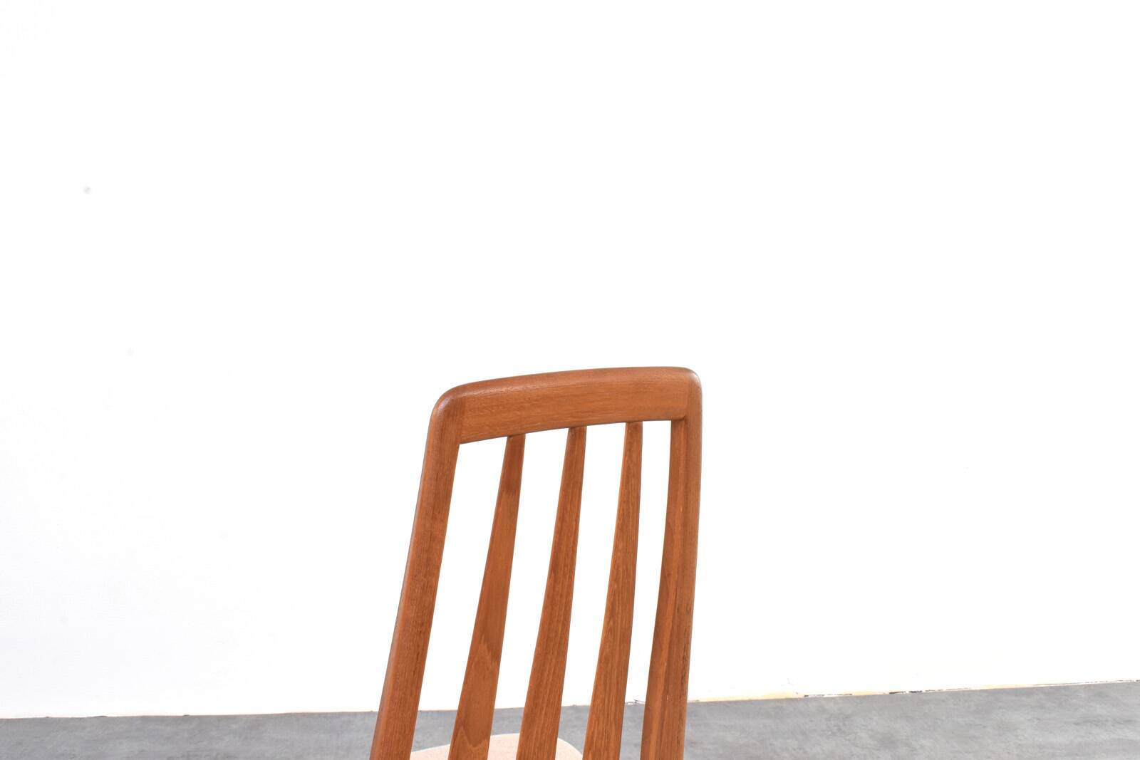 Teak & Wool Eva Dining Chairs by N. Koefoed for Koefoed Hornslet, 1960s