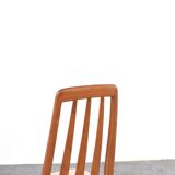 Teak & Wool Eva Dining Chairs by N. Koefoed for Koefoed Hornslet, 1960s