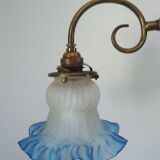 Blue tulip wall wall light