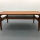 Table basse danoise du milieu du siècle avec rangement de A / S Niels Bach, 1960s