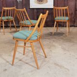 Lot of 4 chairs Antonin Suman