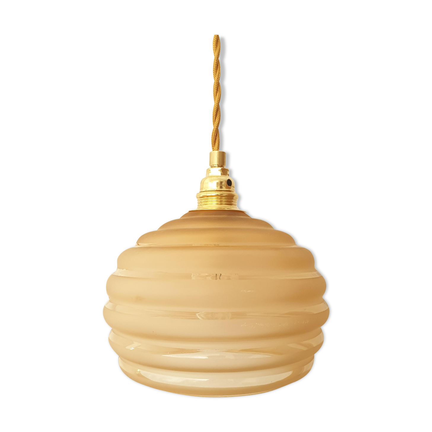 Polished glass hand lamp