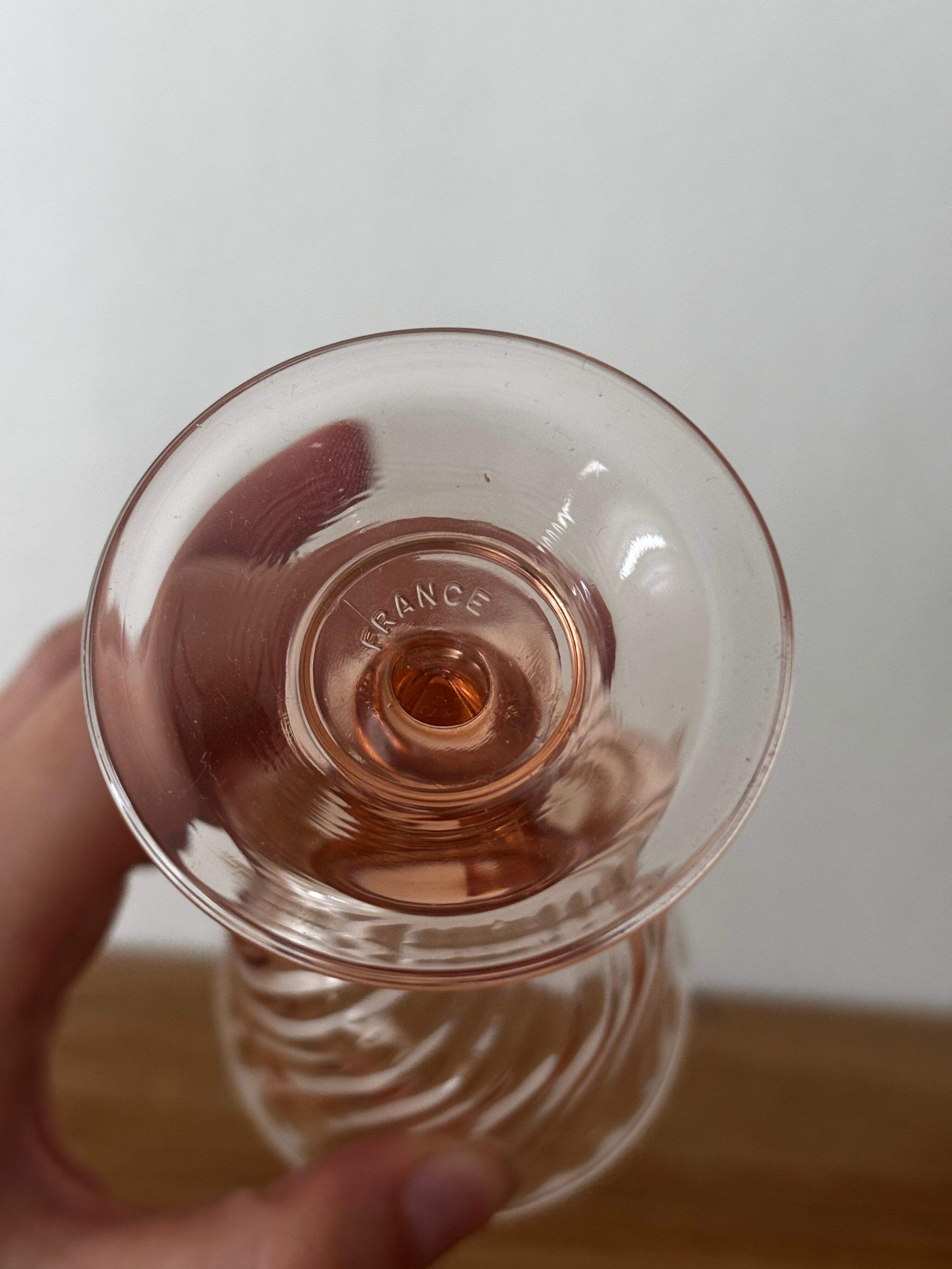 Vintage lot de 3 verres à vin Rosaline