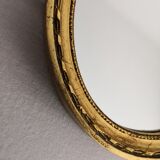 2 golden oval mirror 28 x 20 cm