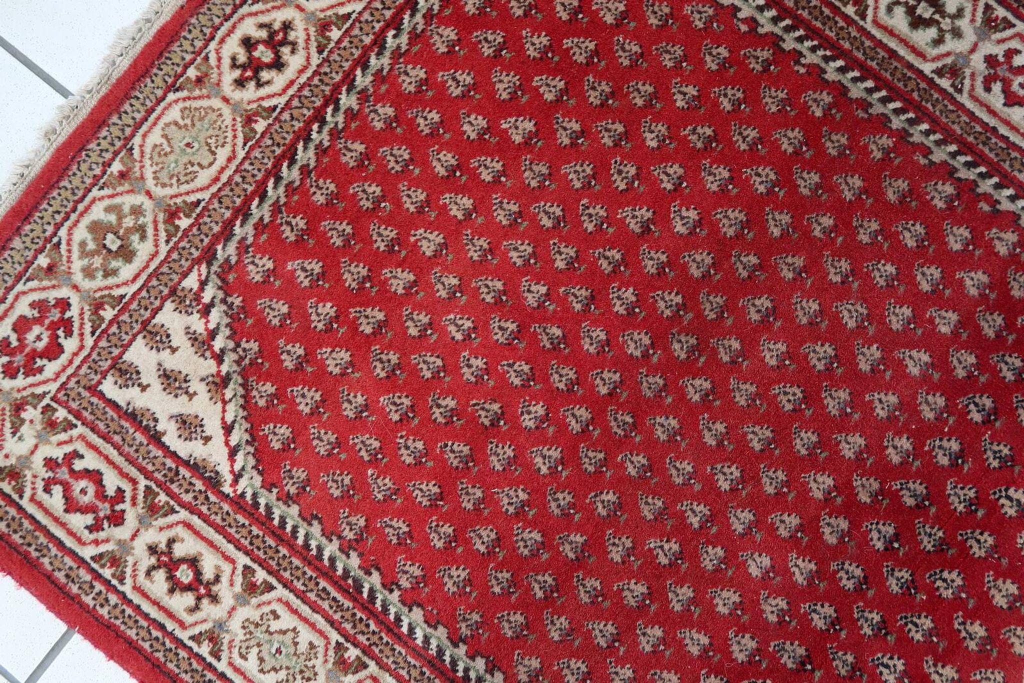 Tapis Seraband Vintage Fait Main en Laine – 92 x 161 cm- 1C941