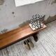 Paire de bancs noyer 1900
