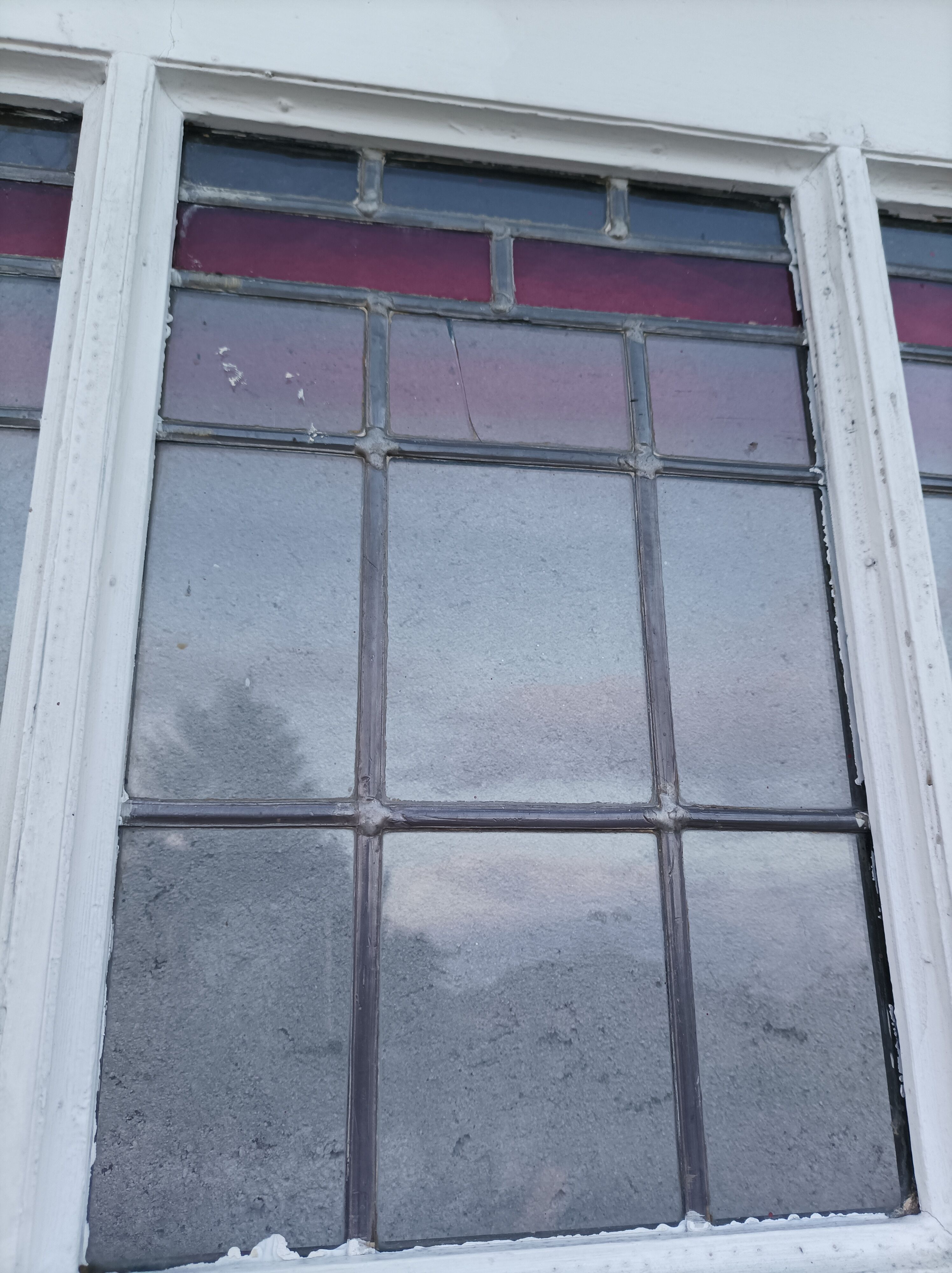 Antique solid wood glass door