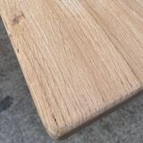 Extendable monastery table renovated in solid raw oak 180 260cm
